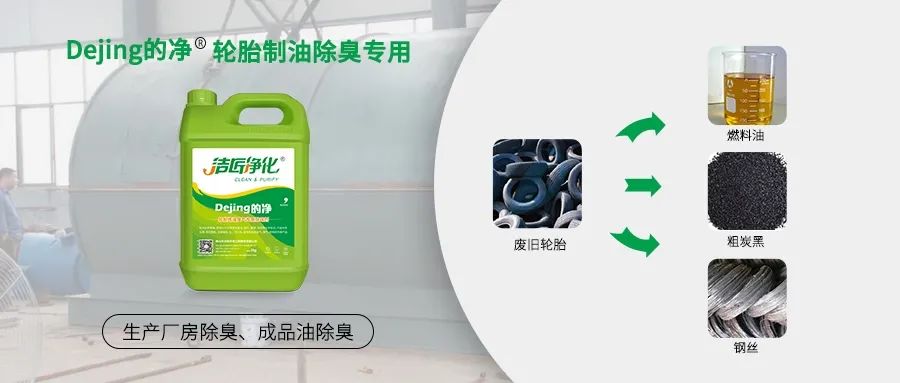 廢舊輪胎煉油廢氣污染，車間惡臭問題可利用潔匠凈化除臭劑解決.jpg